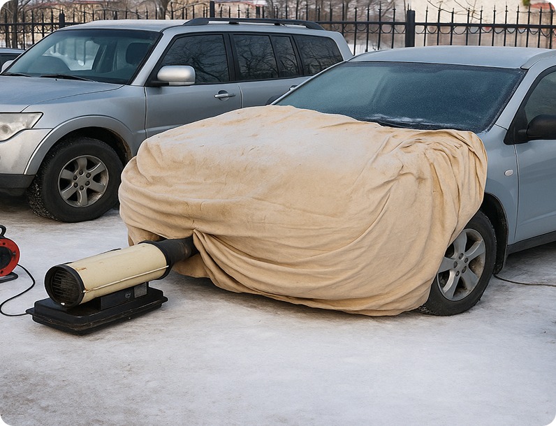 отогрев авто